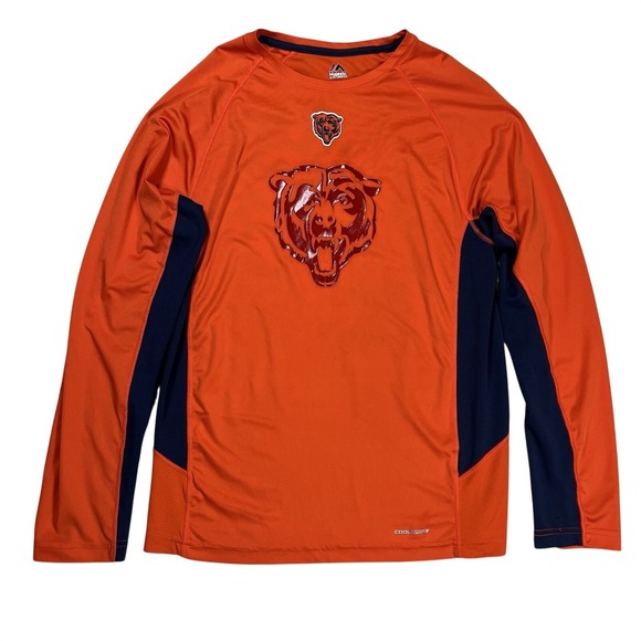 Majestic Other - Chicago Bears Majestic Cool Base Shirt Sz M Orange/Navy NFL Sports Football